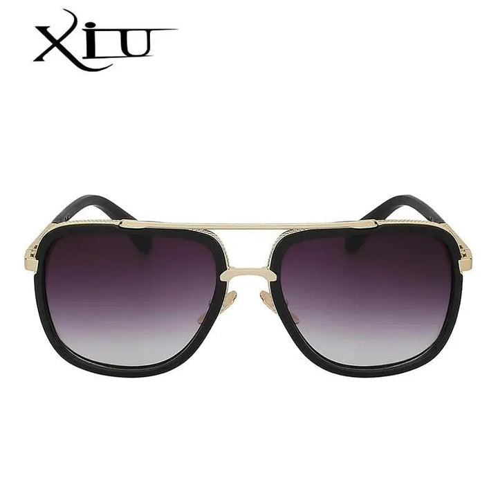 Xiu Brand Mens Square Sunglasses Men Women Big Frame — view 11 | Xiu at FuzWeb