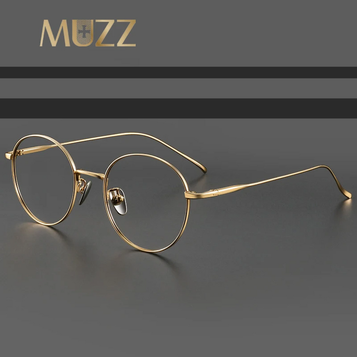 Muzz Women's Full Rim Oval Round Titanium Eyeglasses 16144