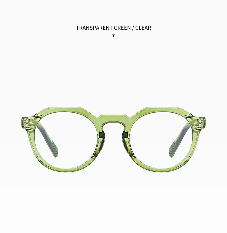 Kocolior Unisex Full Rim Round Acetate Reading Glasses 3395.