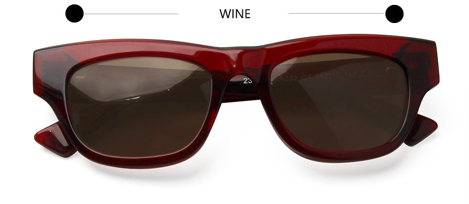 Esnbie Unisex Full Rim Square Brow Line Acetate Sunglasses 230321.