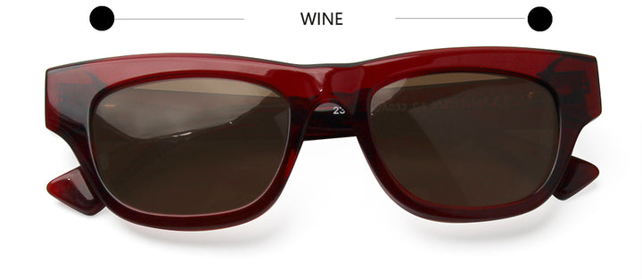 Esnbie Unisex Full Rim Square Brow Line Acetate Sunglasses 230321.
