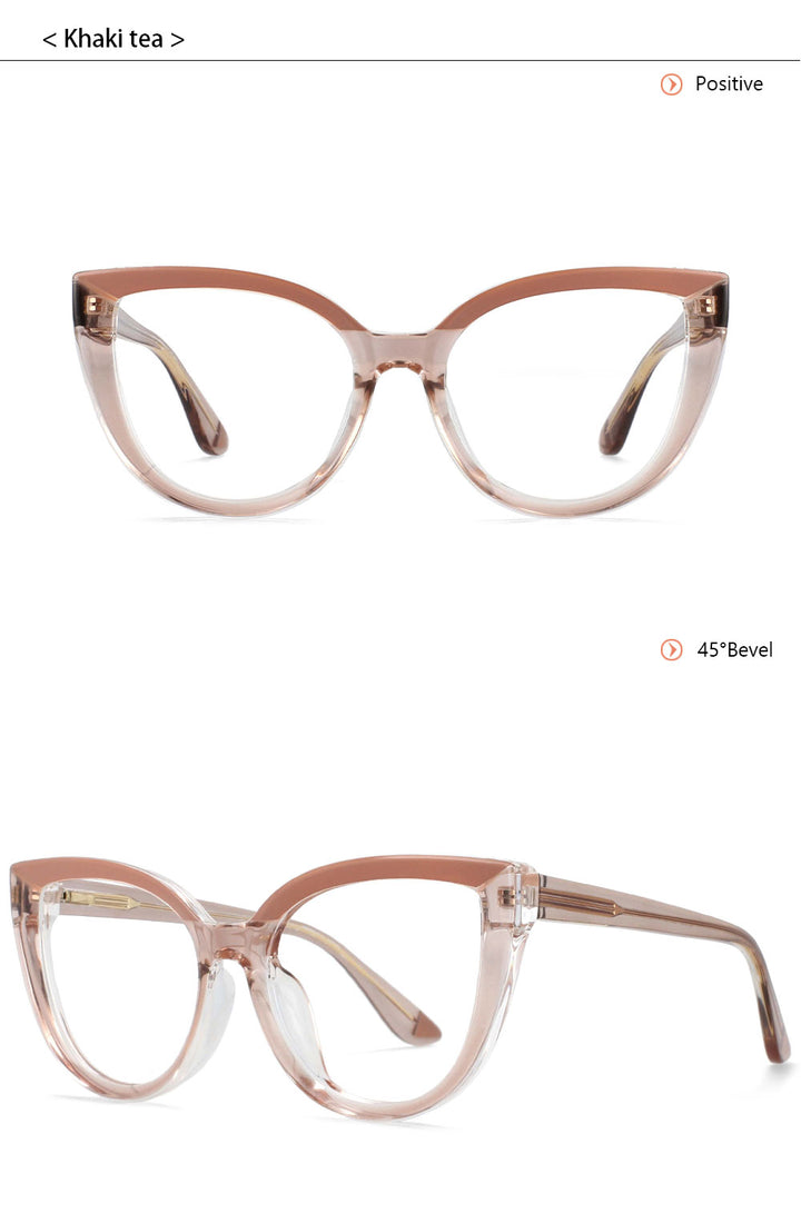 CCspace Womens Full Rim Cat Eye Tr 90 Titanium Reading Glasses R54637 — view 10 | CCspace at FuzWeb