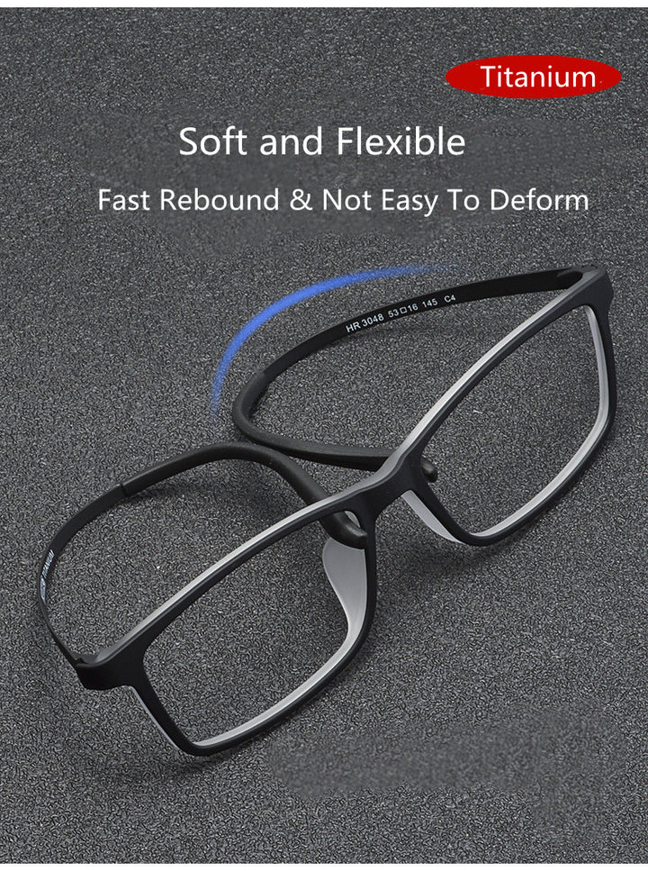 Kocolior Unisex Full Rim Square Tr 90 Titanium Hyperopic Reading Glasses 3067 — view 2 | Kocolior at FuzWeb