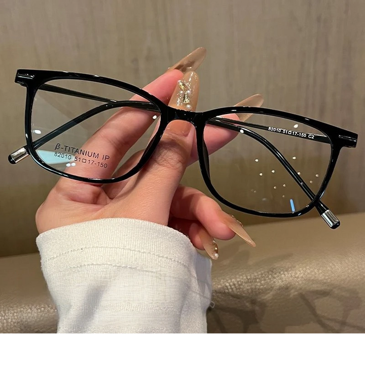 Gmei Women's Full Rim Square Tr 90 Titanium Eyeglasses 82010