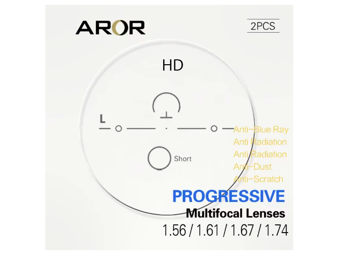 Aror Progressive Vision HD Clear Lenses Lenses Aror Lenses 1.56