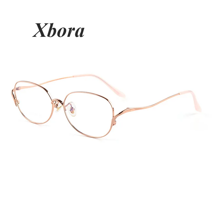Xbora Unisex Full Rim Oval Square Titanium Alloy Eyeglasses 70301