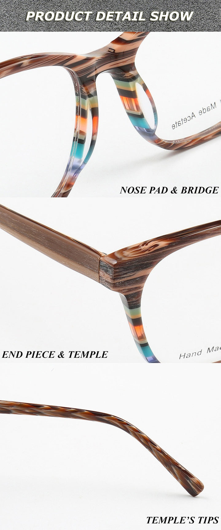 Chashma Ochki Unisex Full Rim Square Cat Eye Acetate Eyeglasses 9224 — view 6 | Chashma Ochki at FuzWeb