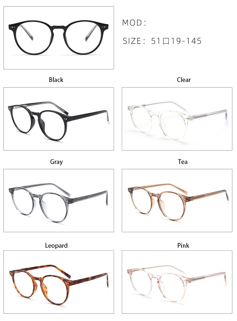 CCspace Unisex Full Rim Round Tr 90 Titanium Eyeglasses 55868 — view 9 | CCspace at FuzWeb