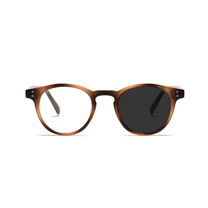 Kocolior Unisex Full Rim Round Acetate Hyperopic Reading Glasses 3313.