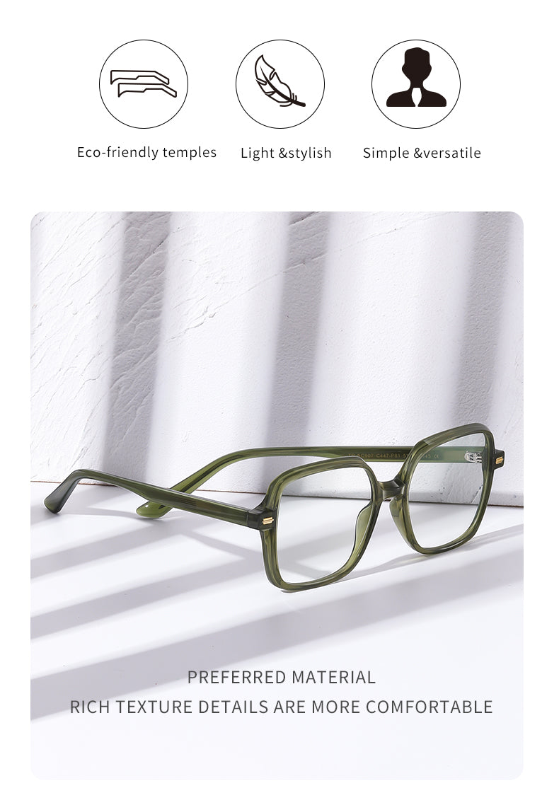 Gmei Womens Full Rim Square Acetate Tr 90 Eyeglasses C907 — view 2 | Gmei Optical at FuzWeb
