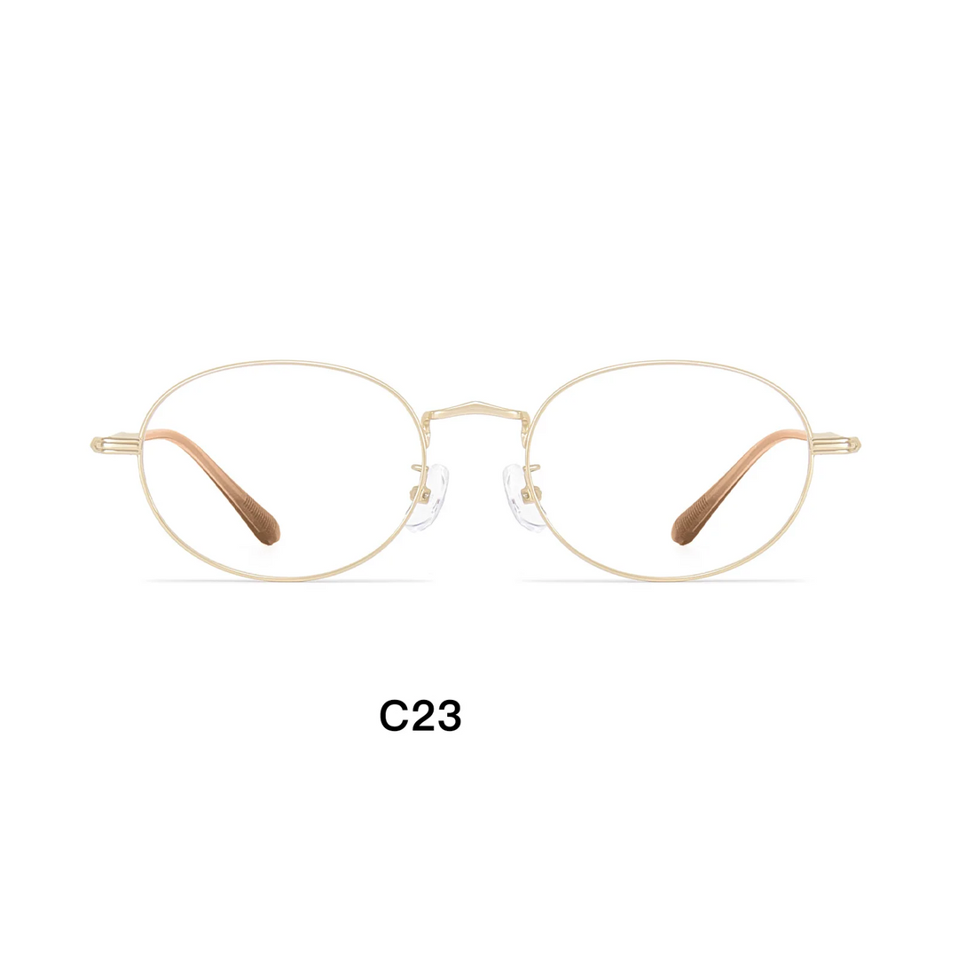 Gmei Optical 58301 unisex oval alloy prescription eyeglasses — view 6