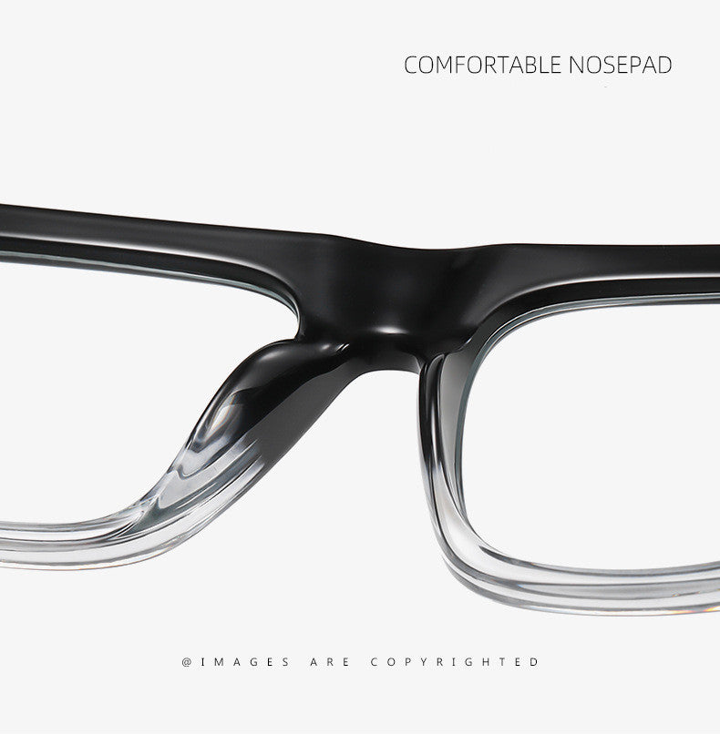Kocolior Unisex Full Rim Square Acetate Hyperopic Reading Glasses 3394 — view 3 | Kocolior at FuzWeb