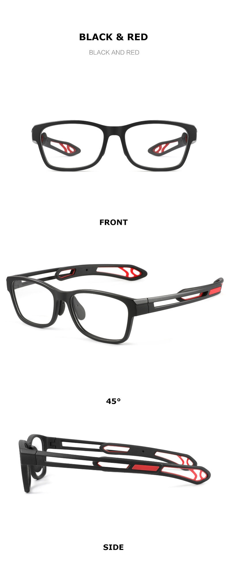 Chashma Ochki Unisex Full Rim Square Tr 90 Titanium Sport Eyeglasses 1927.
