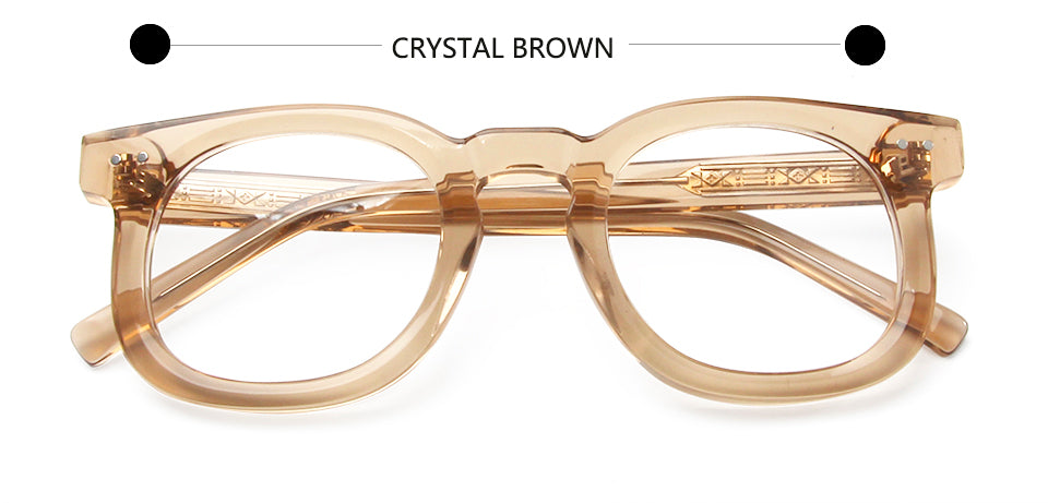 Esnbie Unisex Full Rim Oval Square Thick Acetate Eyeglasses 230359 — view 2 | Esnbie at FuzWeb