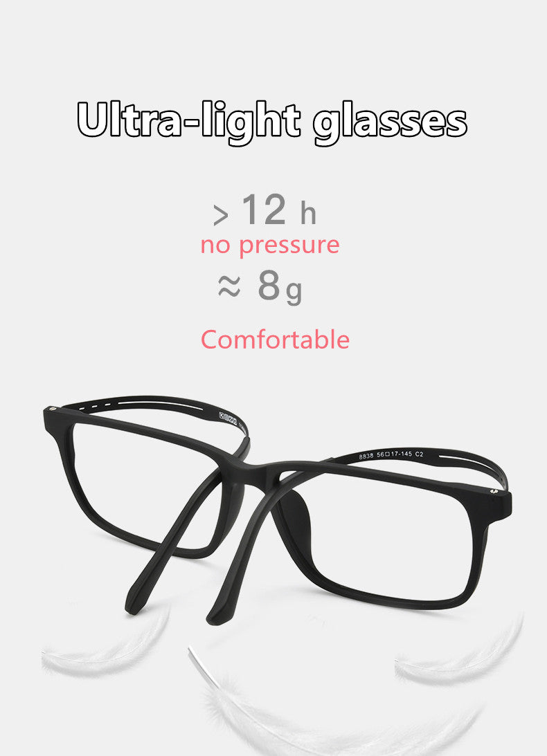 Kocolior Unisex Full Rim Square Tr 90 Titanium Hyperopic Reading Glasses F3003 — view 1 | Kocolior at FuzWeb