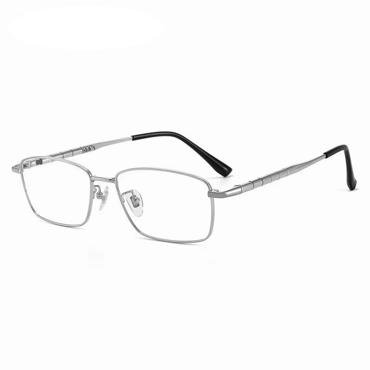 Eleccion Unisex Full Rim Polygon Square Titanium Eyeglasses 982792