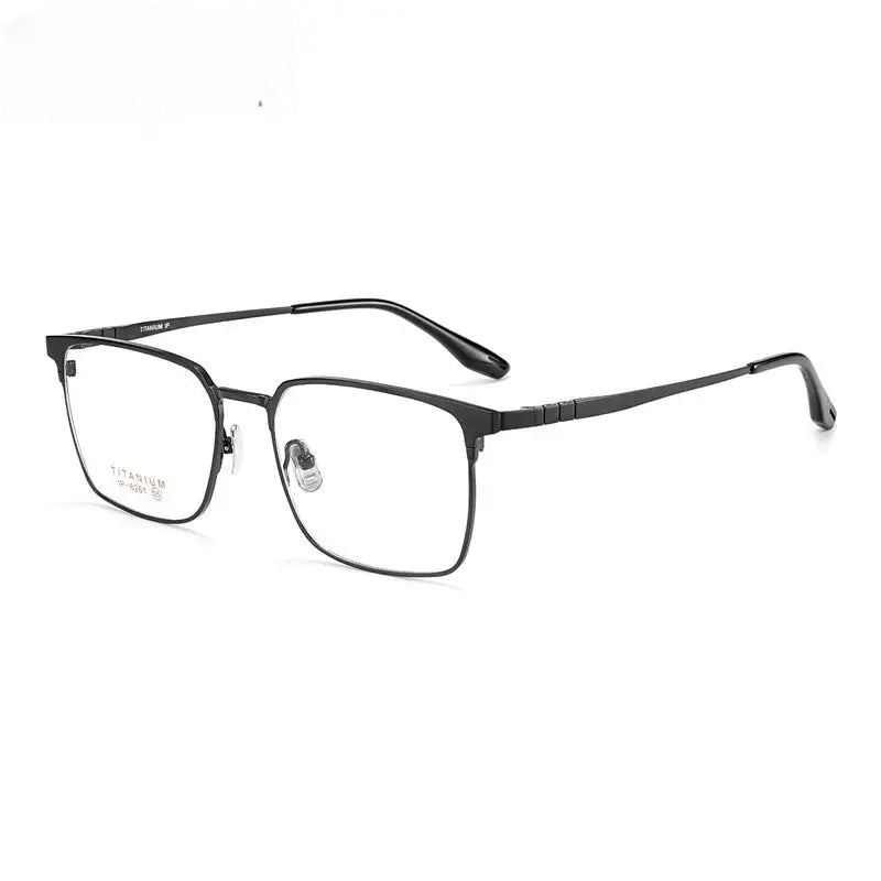 Chashma Ottica Unisex Full Rim Square Titanium Eyeglasses 976261 FuzWeb