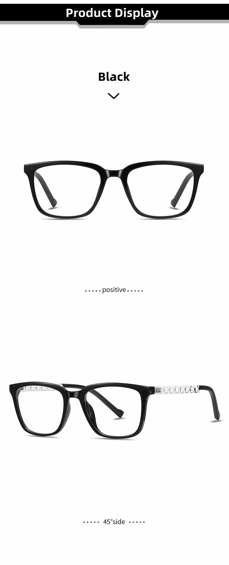 Kocolior Unisex Full Rim Square Acetate Alloy Reading Glasses 70017.