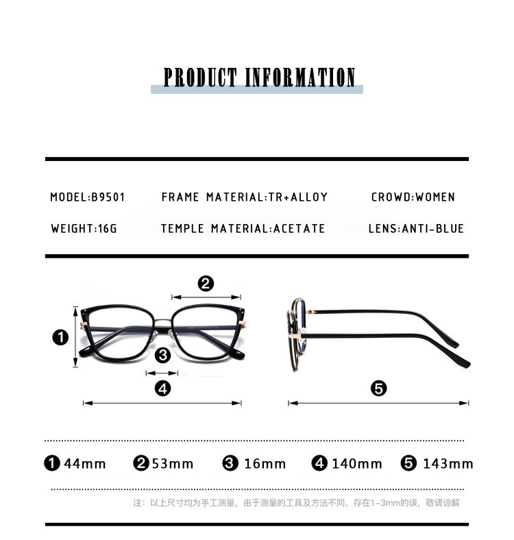 Kansept Womens Full Rim Cat Eye Tr 90 Alloy Reading Glasses 59501 — view 2 | Kansept at FuzWeb
