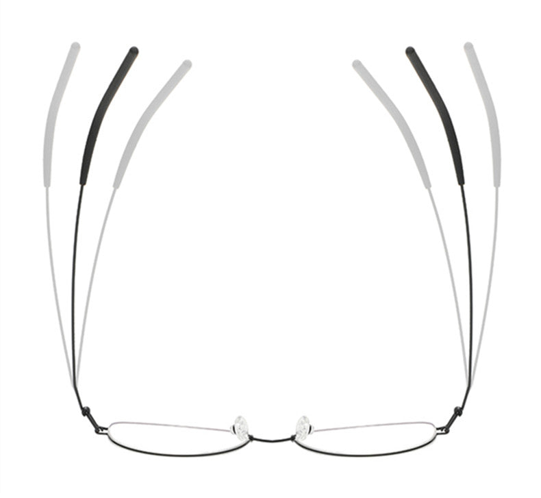 Aimee Womens Full Rim Oval Cat Eye Screwless Titanium Eyeglasses 65004 — view 1 | Aimee at FuzWeb