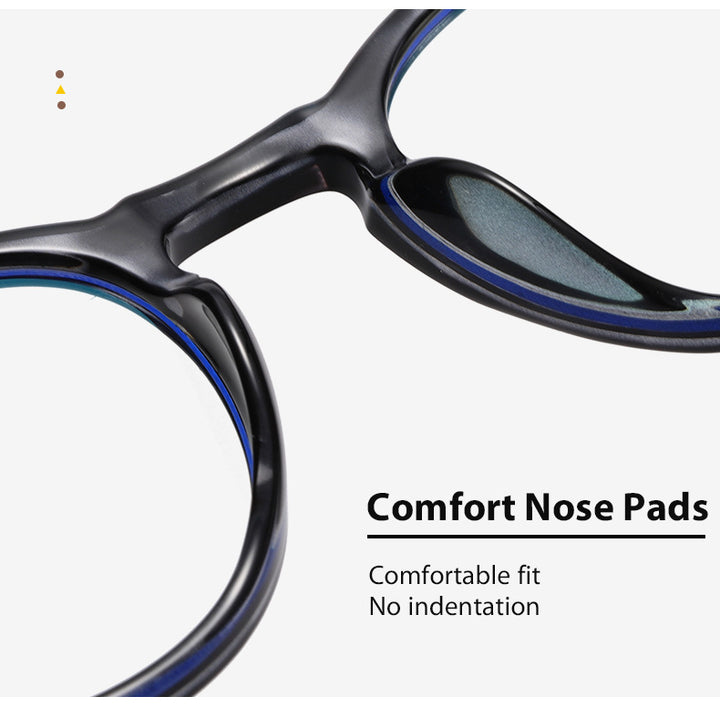 Kocolior Unisex Full Rim Round Acetate Hyperopic Reading Glasses 3313.