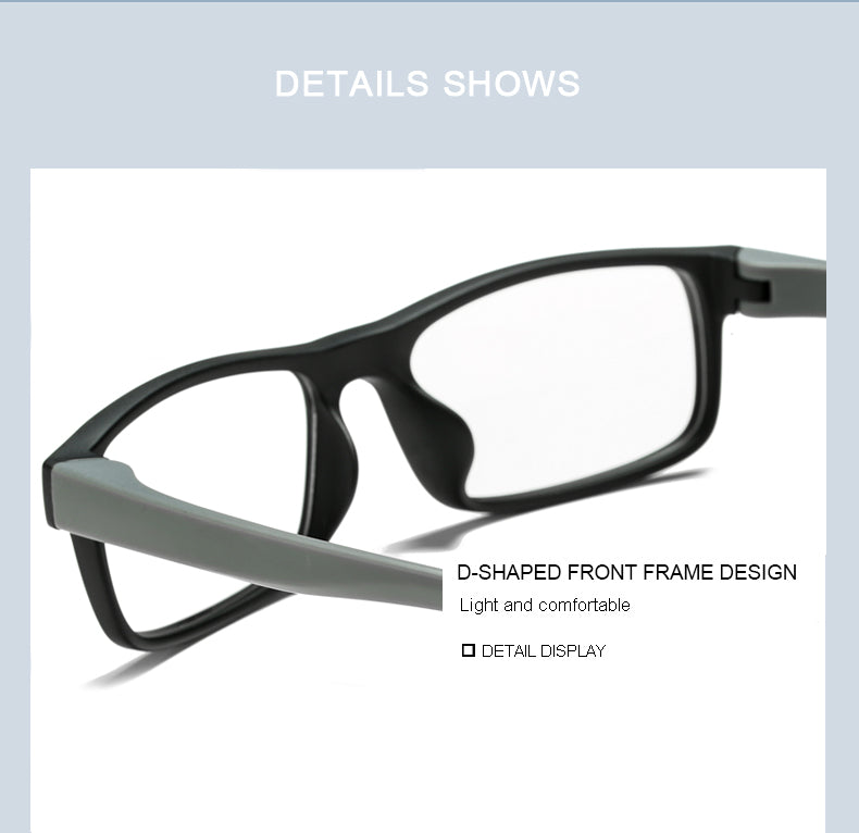 Oveliness Unisex Full Rim Square Tr 90 Titanium Sport Eyeglasses Olad55p.