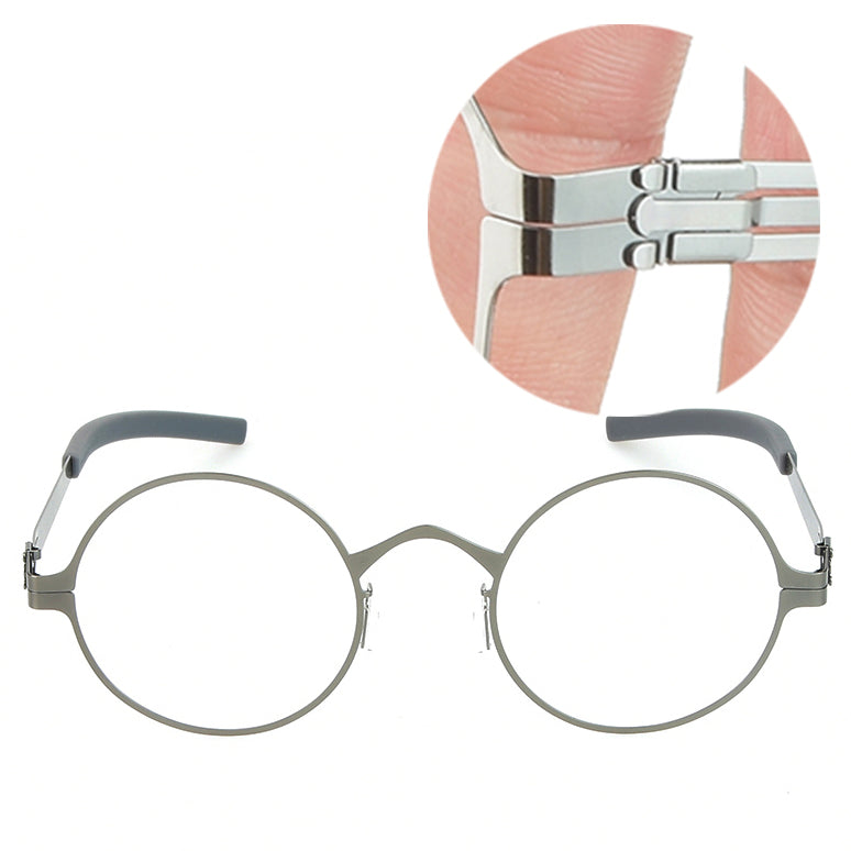 Aimee Women’s Full Rim Round Screwless Steel Eyeglasses 369128 — view 2 | Aimee at FuzWeb