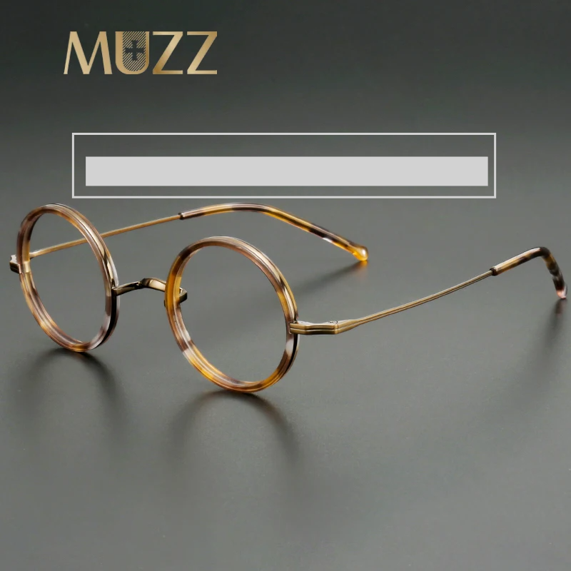 Muzz Women's Full Rim Round Oval Titanium Acetate Eyeglasses 89003