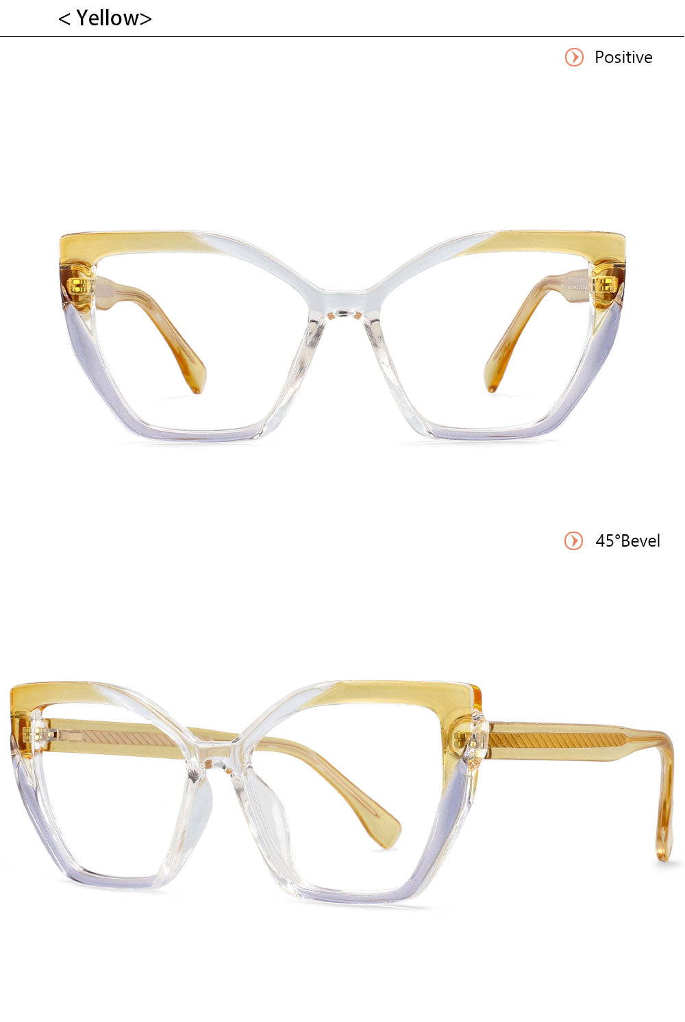 CCspace Womens Full Rim Cat Eye Tr 90 Titanium Frame Eyeglasses 54585 — view 9 | CCspace at FuzWeb
