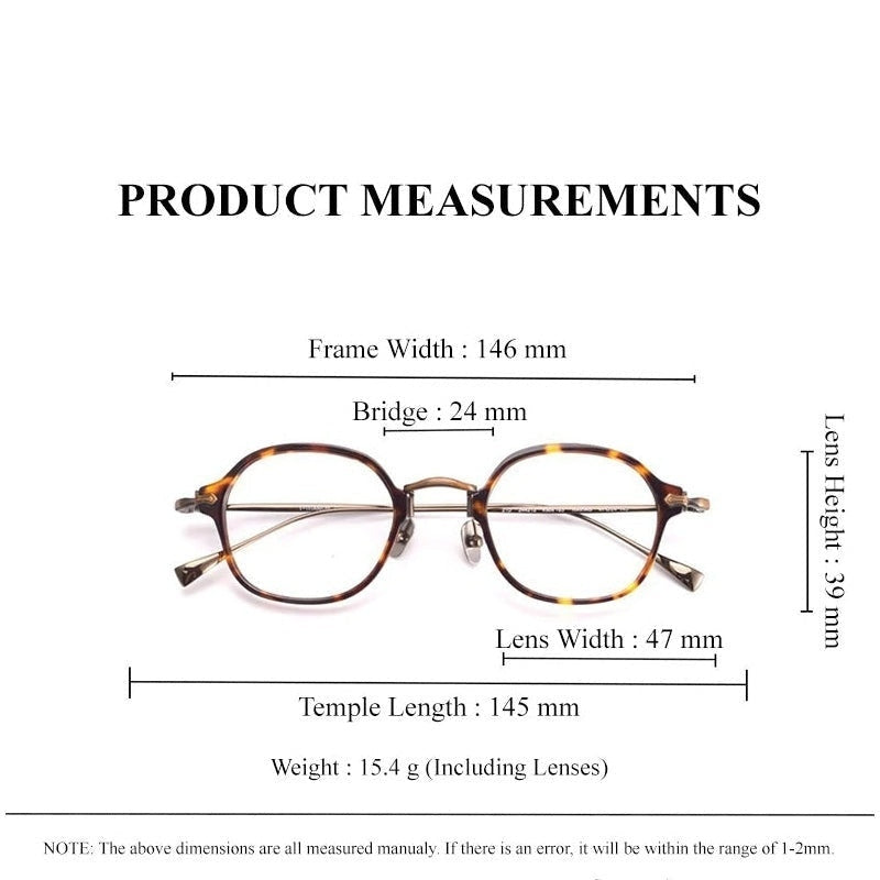 Chashma Ottica Unisex Full Rim Oval Eyeglasses 624183 - Size Chart Scheda Tecnica