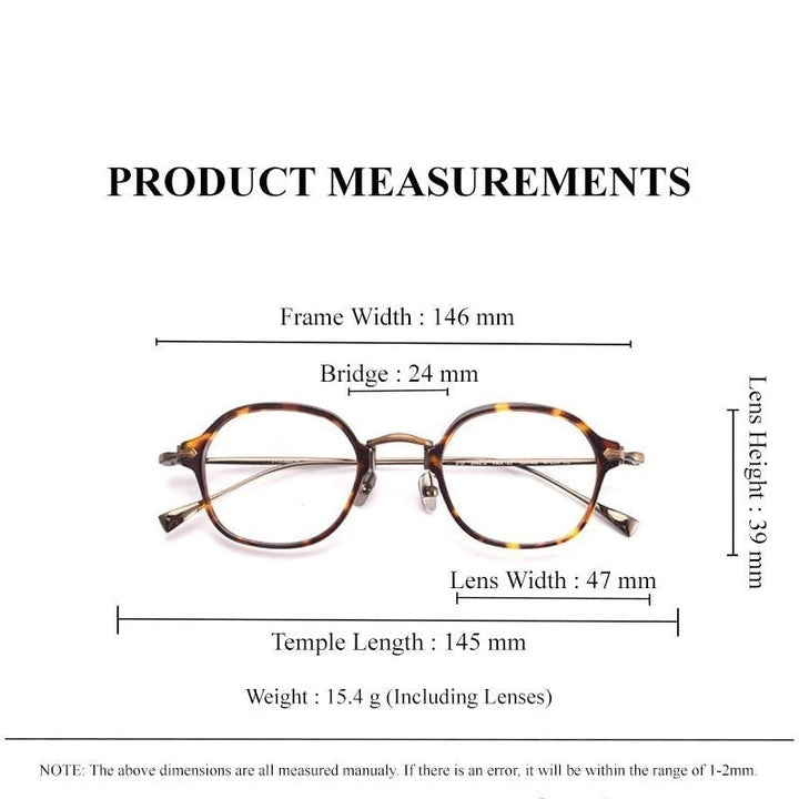 Chashma Ottica Unisex Full Rim Oval Eyeglasses 624183 - Size Chart Scheda Tecnica