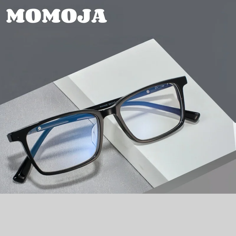 Momoja Unisex Full Rim Brow Line Square Acetate Eyeglasses 22005
