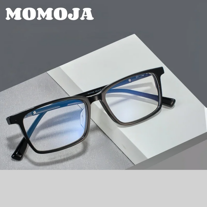 Momoja Unisex Full Rim Brow Line Square Acetate Eyeglasses 22005