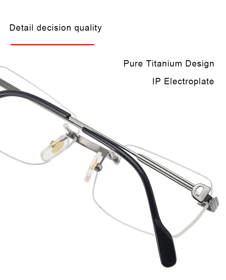 Krasivyy Womens Rimless Oval Square Titanium Eyeglasses 420271 — view 1 | Krasivyy at FuzWeb