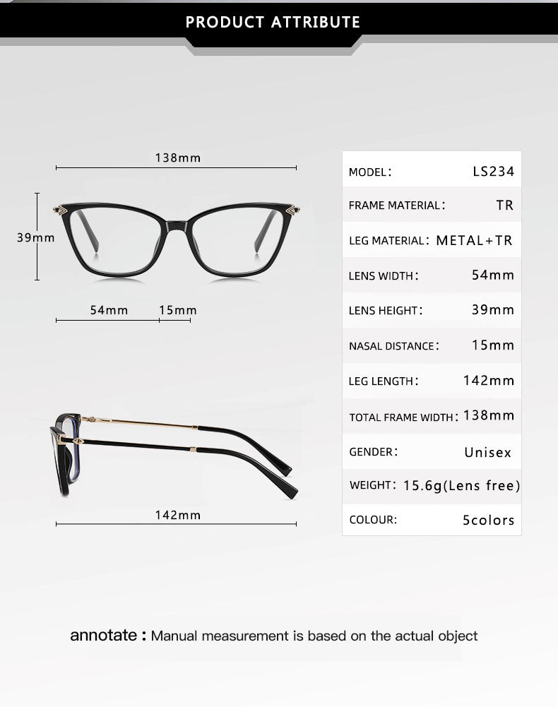 Vicky Womens Full Rim Square Cat Eye Tr 90 Alloy Reading Glasses 77234 — view 1 | Vicky at FuzWeb