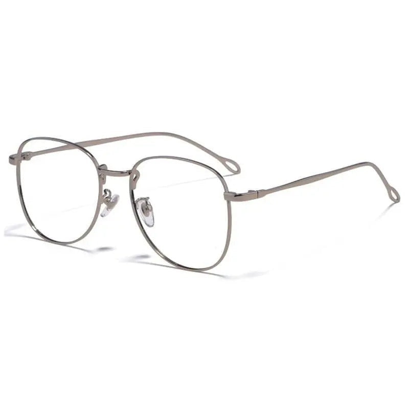Chashma Ottica Unisex Full Rim Round Square Stainless Steel Eyeglasses
