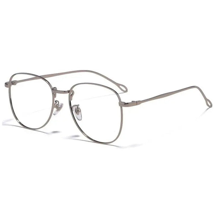 Chashma Ottica Unisex Full Rim Round Square Stainless Steel Eyeglasses