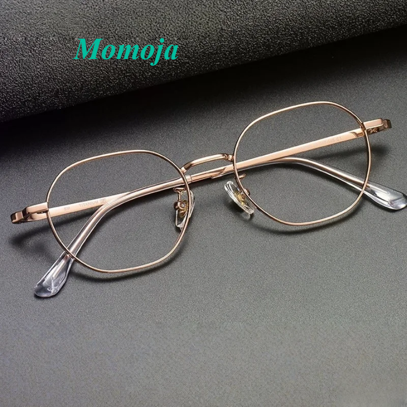 Momoja Women's Full Rim Polygonal Titanium Eyeglasses 124208