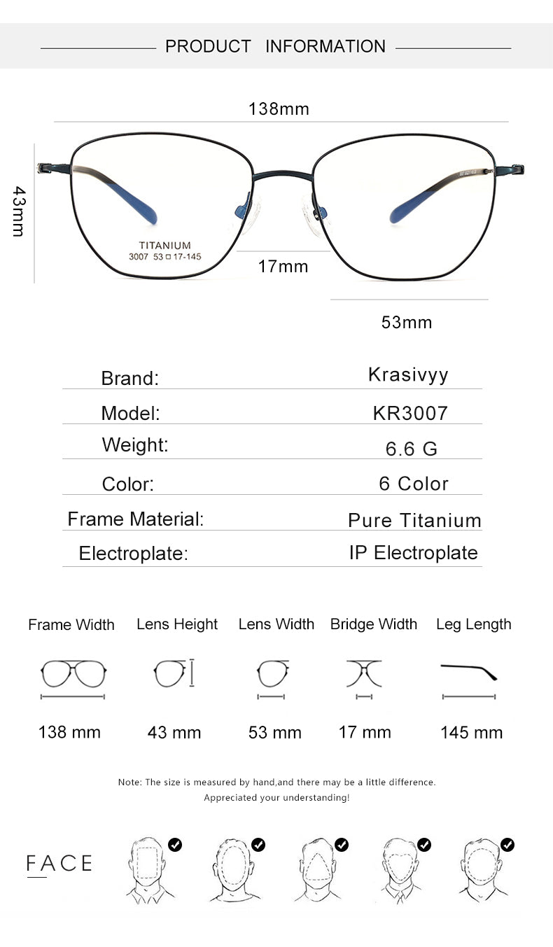 Krasivyy Womens Full Rim Square Cat Eye Titanium Eyeglasses 443007 — view 3 | Krasivyy at FuzWeb