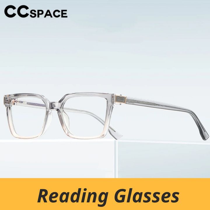 CCspace Women's Full Rim Square Tr 90 Alloy Reading Glasses 802724