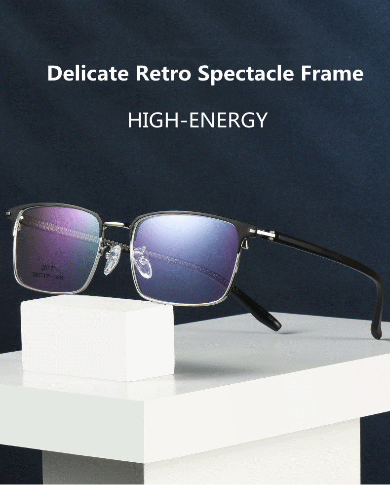 Kocolior Mens Full Rim Square Acetate Alloy Hyperopic Reading Glasses 2017 — view 1 | Kocolior at FuzWeb