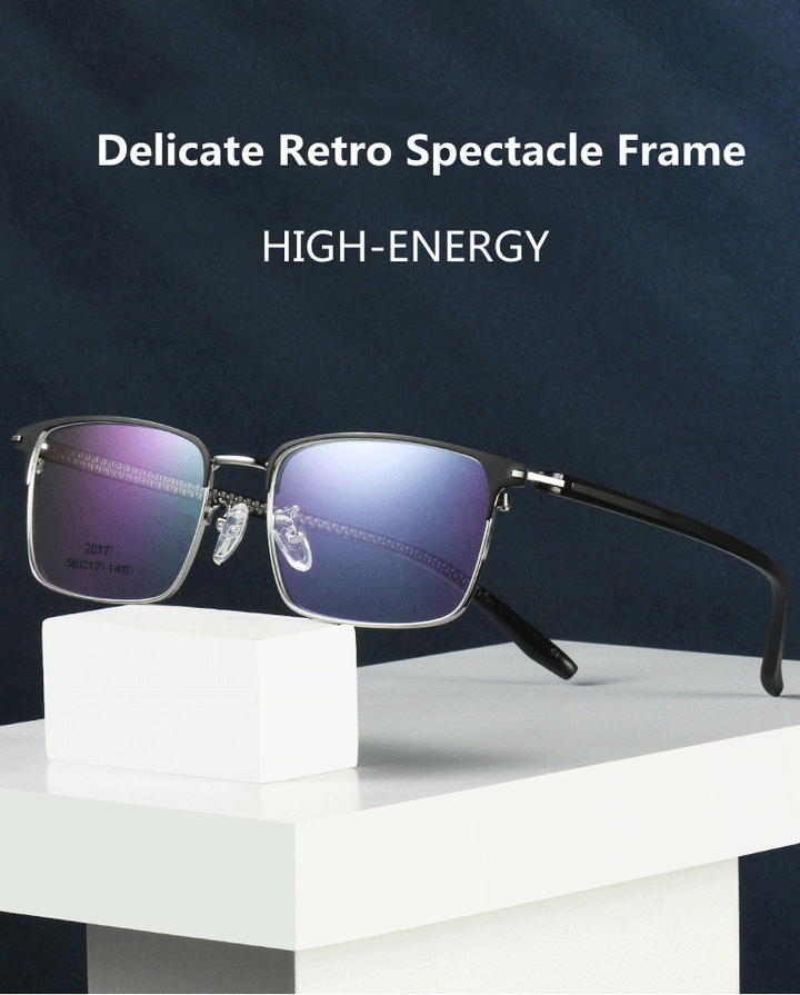Kocolior Mens Full Rim Square Acetate Alloy Hyperopic Reading Glasses 2017 — view 1 | Kocolior at FuzWeb