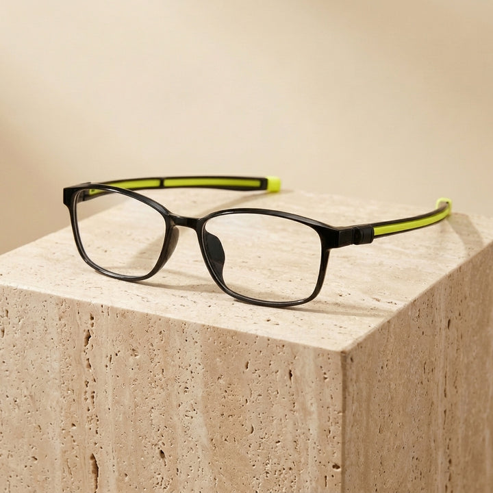 Chashma Ottica Women TR90 Titanium Eyeglasses 22204 - Black Yellow