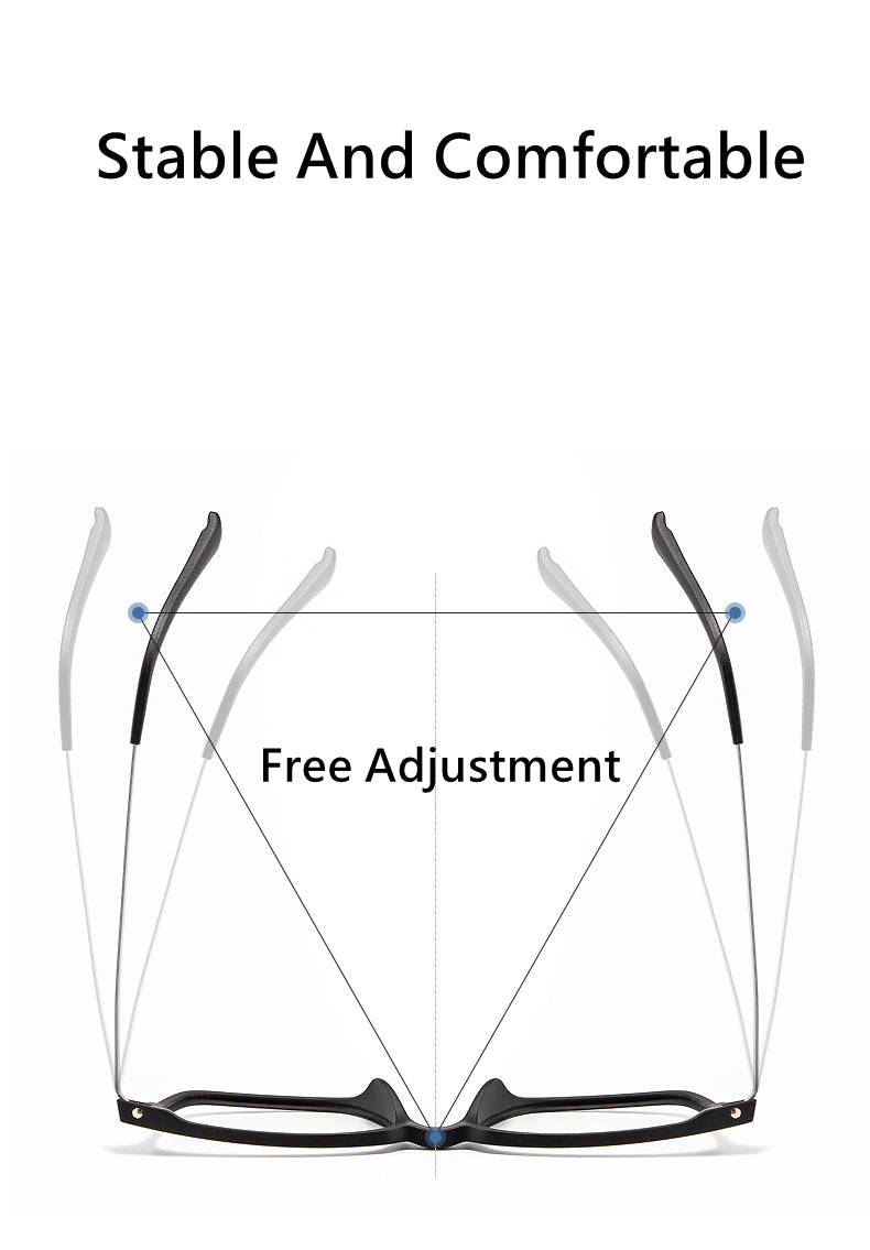 Kocolior Unisex Full Rim Square Tr 90 Titanium Hyperopic Reading Glasses 8922 — view 4 | Kocolior at FuzWeb