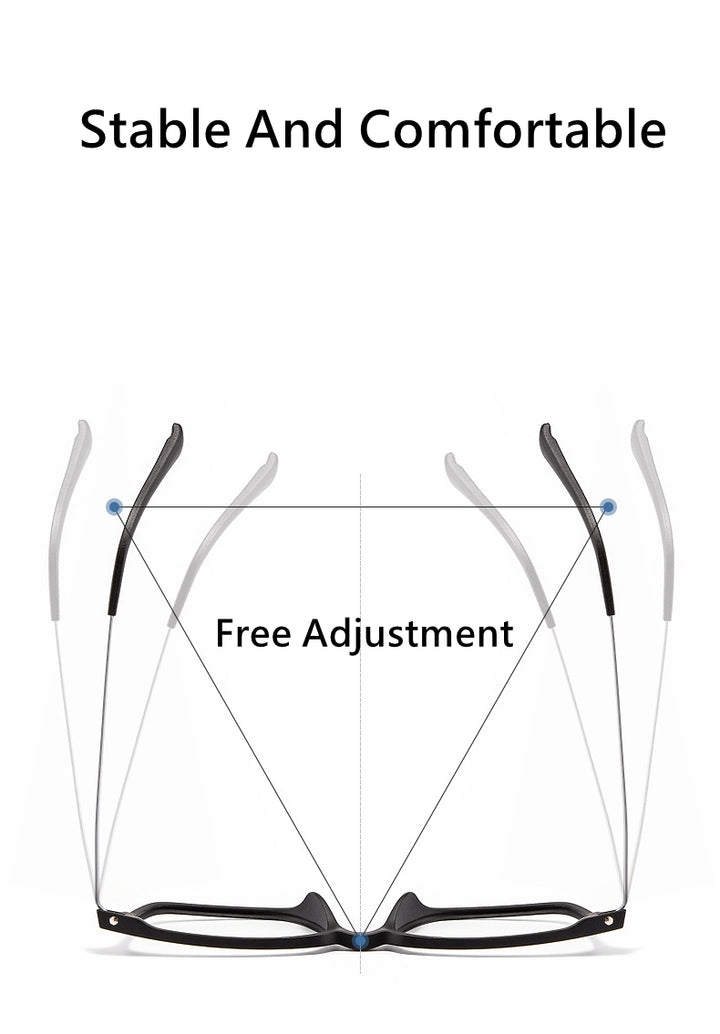 Kocolior Unisex Full Rim Square Tr 90 Titanium Hyperopic Reading Glasses 8922 — view 4 | Kocolior at FuzWeb