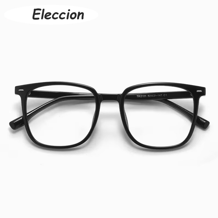 Eleccion Unisex Full Rim Square Tr 90 Titanium Eyeglasses 92101