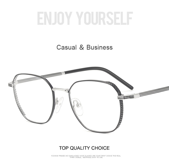 Krasivyy Womens Full Rim Flat Top Square Titanium Eyeglasses 16023 — view 1 | Krasivyy at FuzWeb
