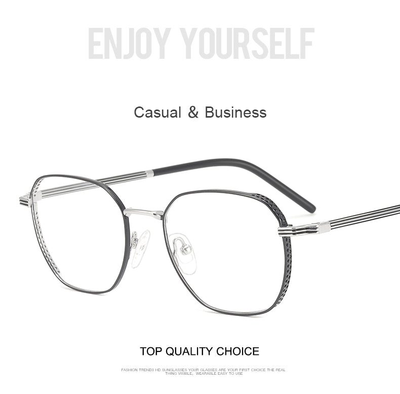 Krasivyy Womens Full Rim Flat Top Square Titanium Eyeglasses 16023 — view 1 | Krasivyy at FuzWeb