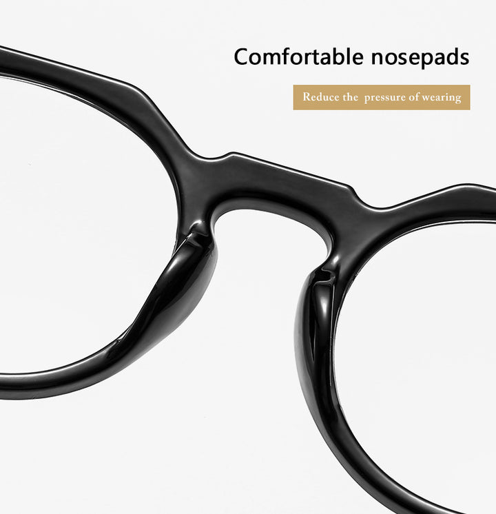 Kocolior Unisex Full Rim Round Acetate Reading Glasses 3395.