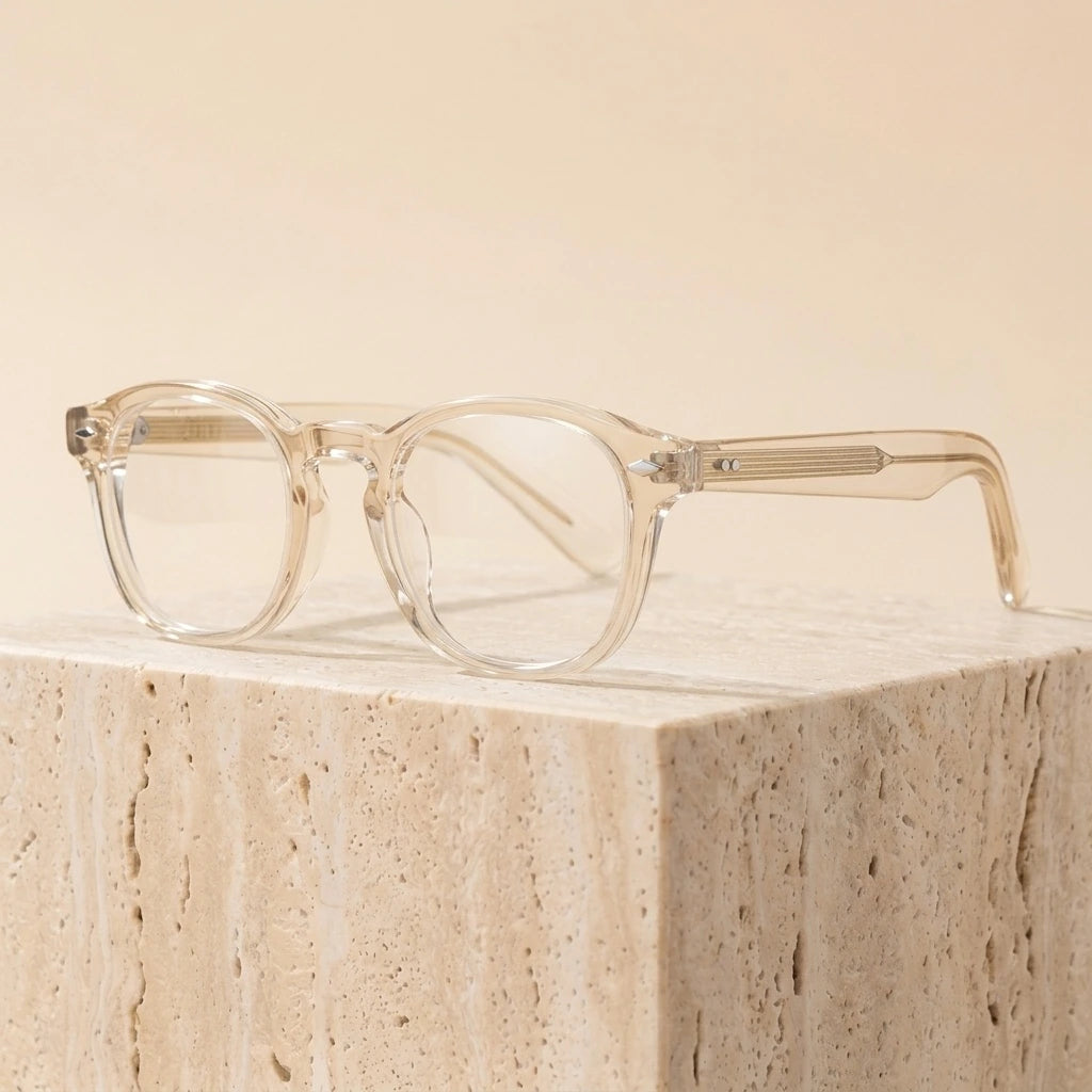 Aimee Unisex Full Rim Oval Round Thick Acetate Eyeglasses 101313 — view 2 | Aimee at FuzWeb